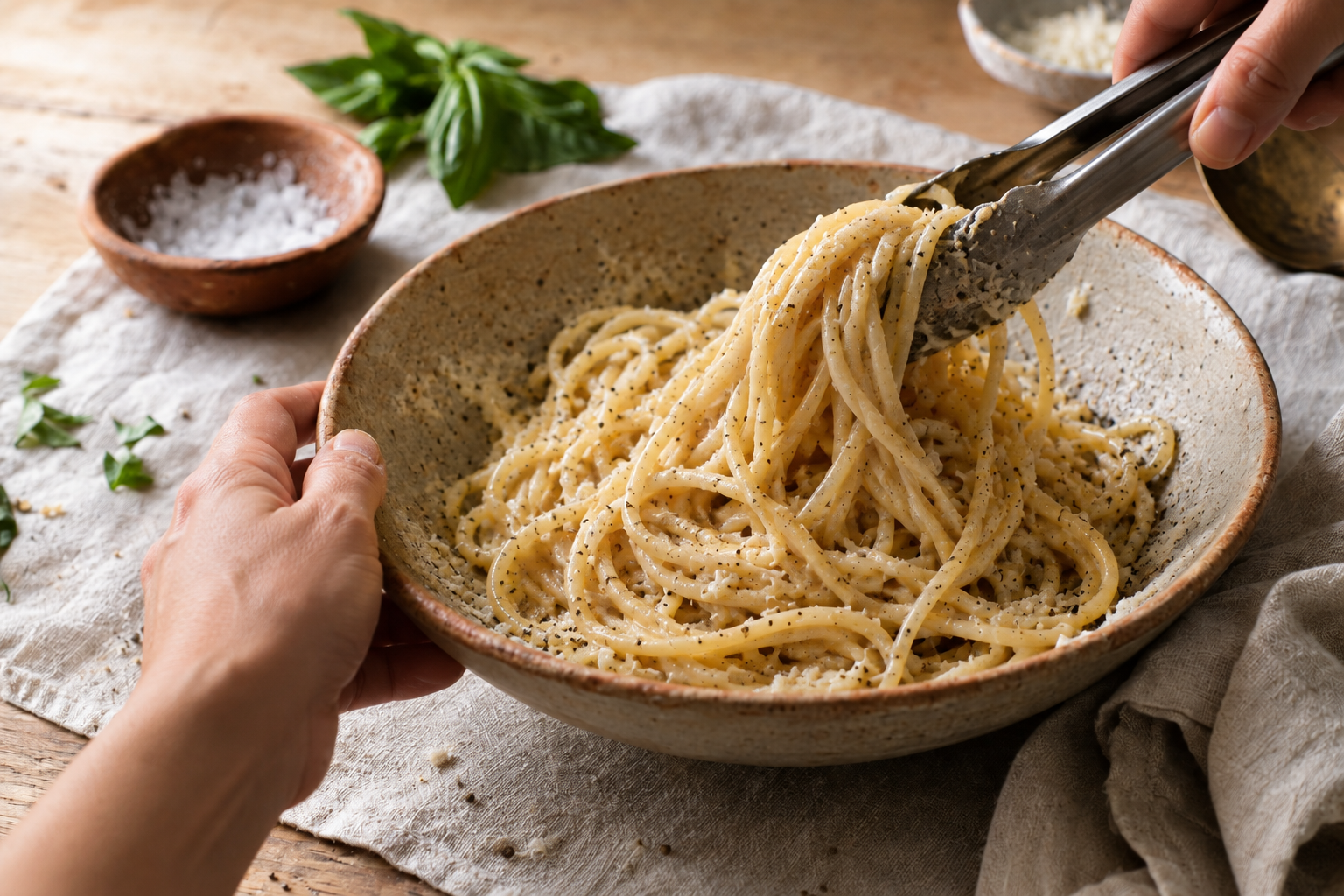 Authentic Cacio e Pepe Recipe, step photo 3