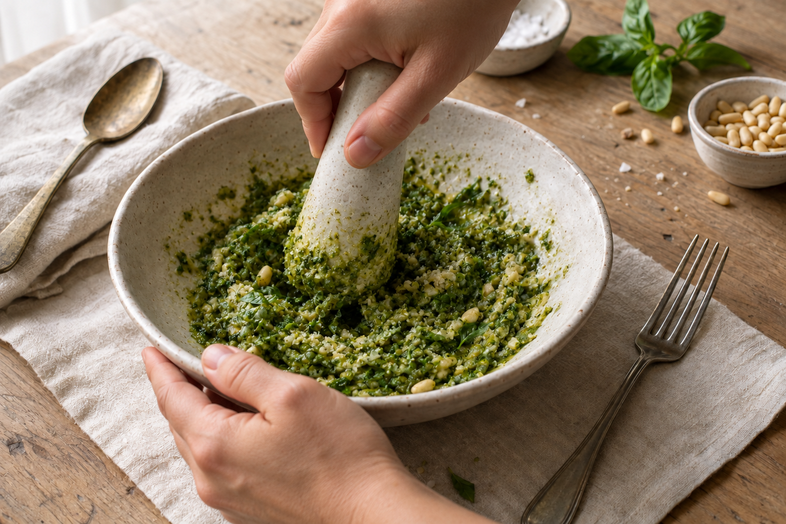 Homemade Pesto Genovese Recipe, step photo 2