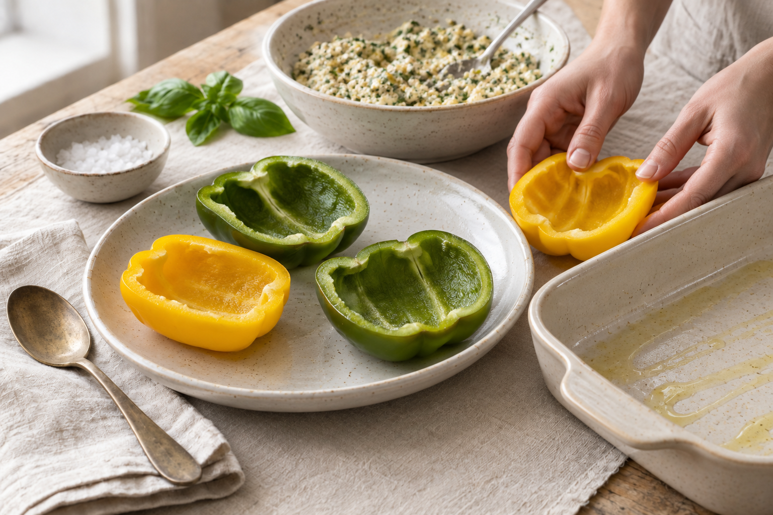 Neapolitan Stuffed Peppers Recipe, step photo 1