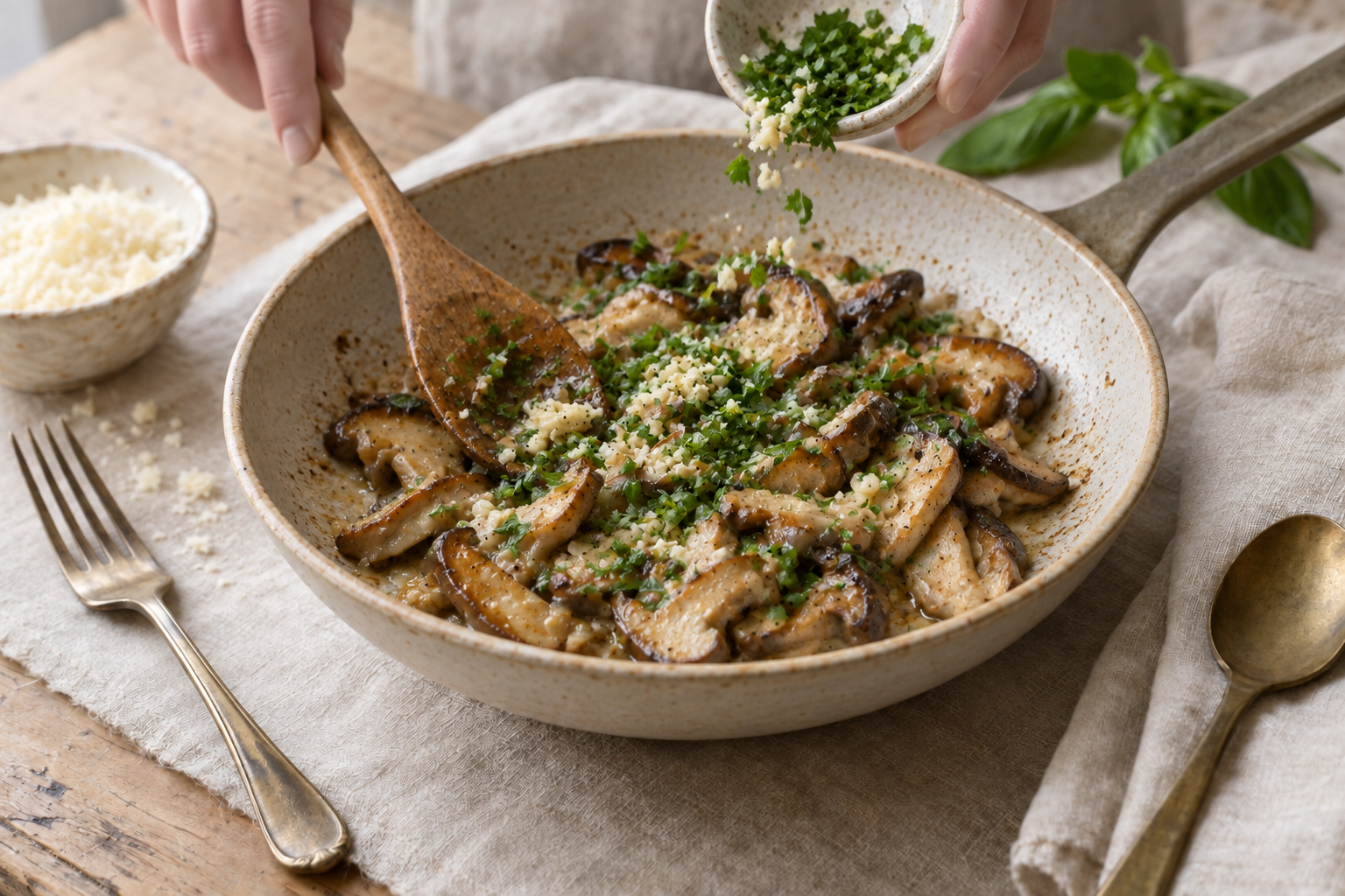 Porcini Mushroom Risotto Recipe, step photo 1