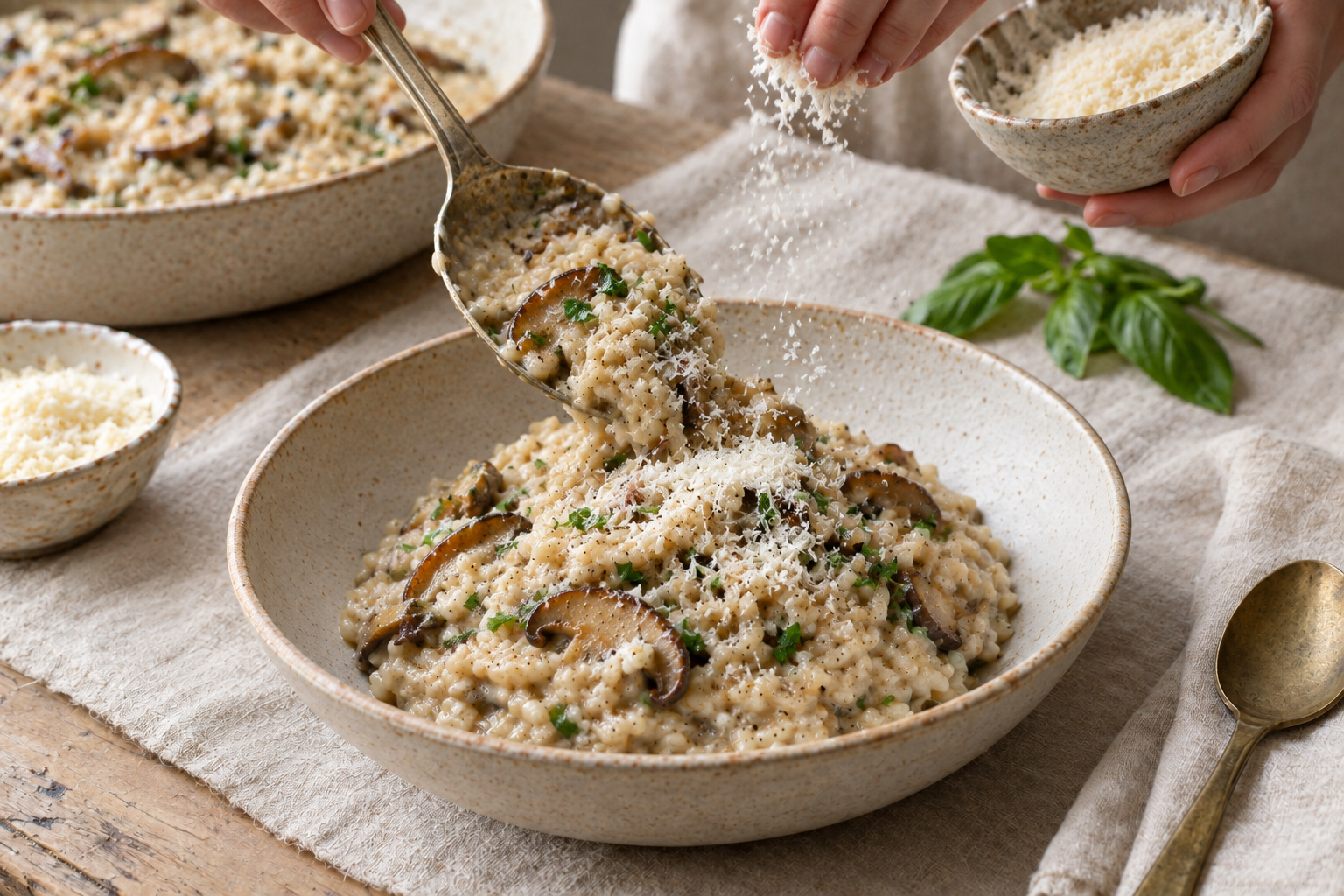 Porcini Mushroom Risotto Recipe, step photo 4