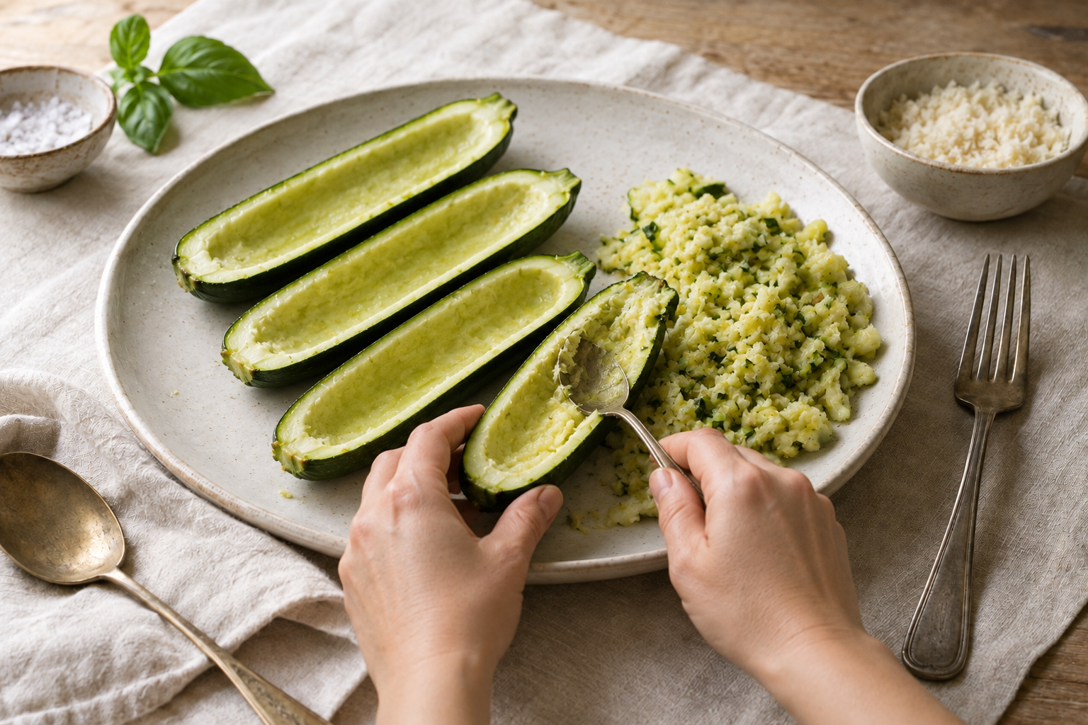 Stuffed Ligurian Zucchini Recipe, step photo 1