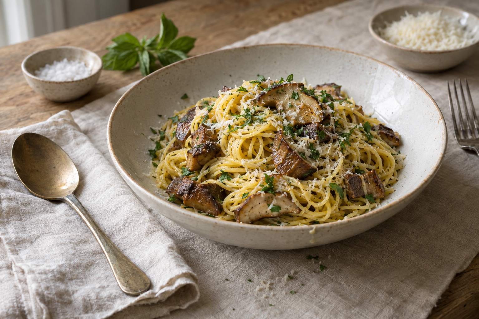 Tajarin with Porcini Mushrooms