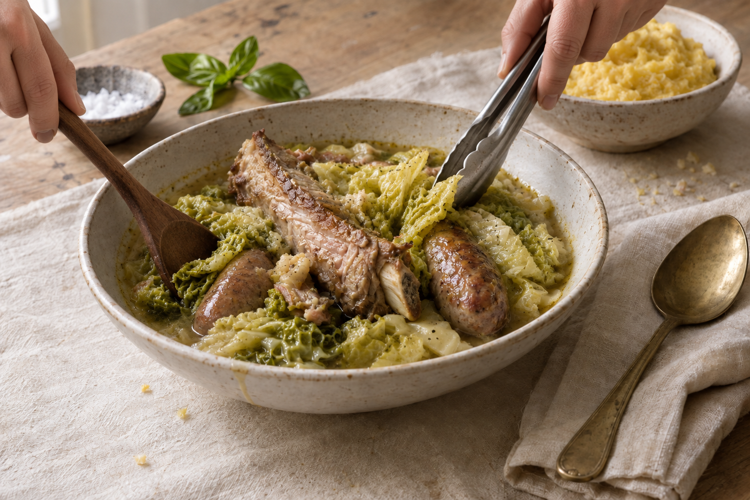 Traditional Cassoeula Recipe (Milanese Pork Stew), step photo 3