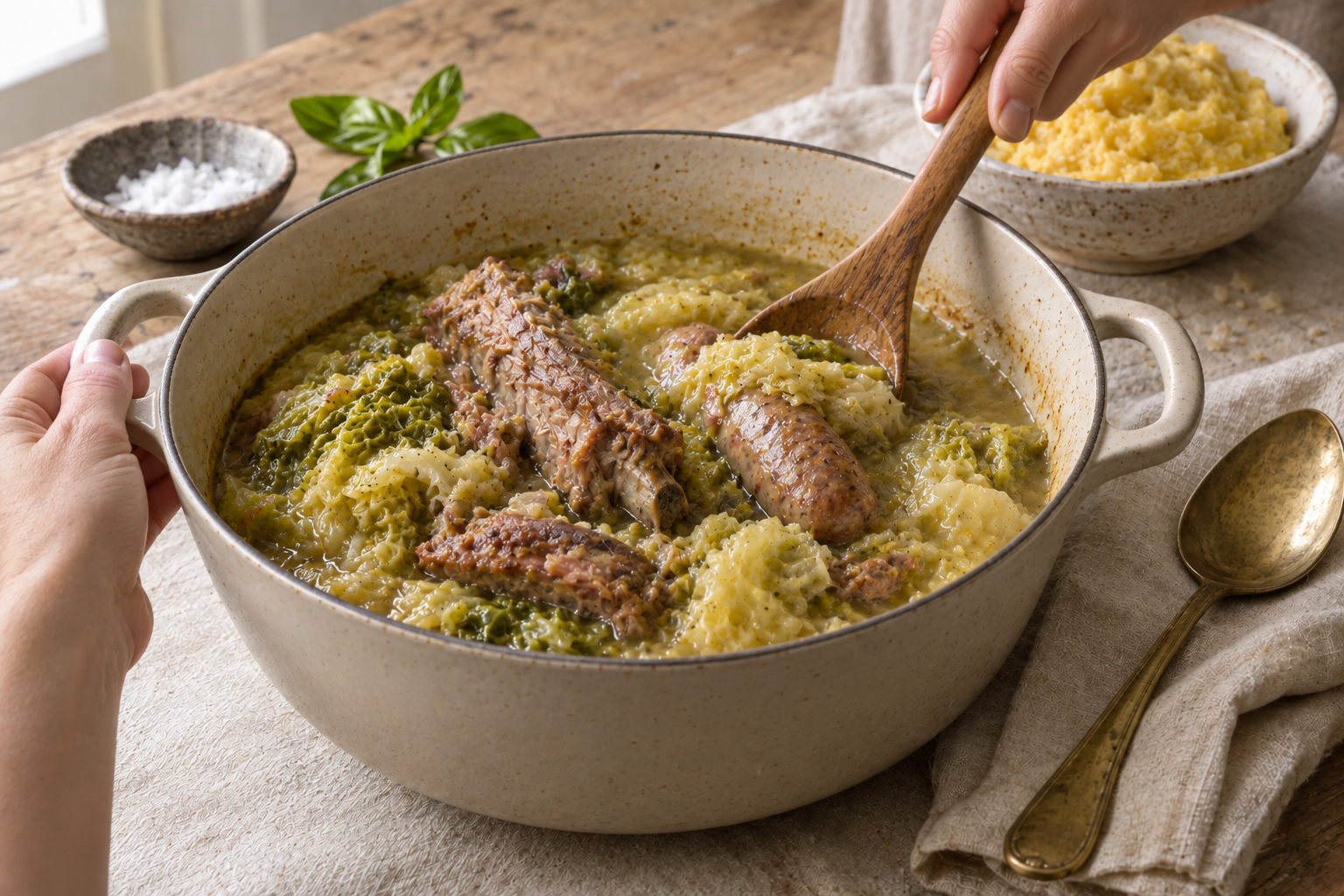 Traditional Cassoeula Recipe (Milanese Pork Stew), step photo 4